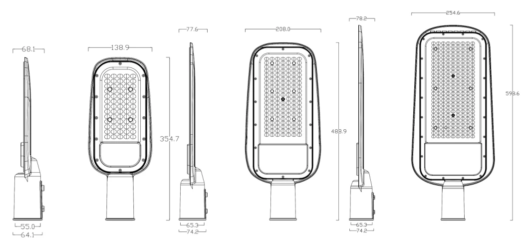 Factory Price Road Lighting Anti-Dust High Efficiency LED Square Dob 45W Street Light with CB