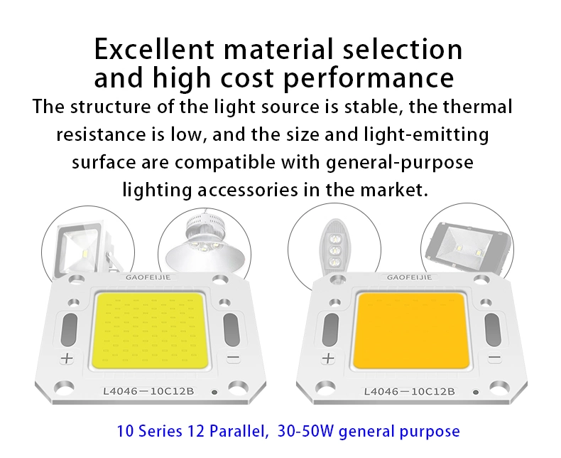 Has Stable Quality LED COB 20W 30W 40W 50W 4046 COB for Integrated Floodlights