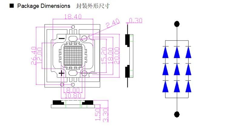 Gmkj Hot Sale Epistar High Light Efficiency Integrated COB High Power 20W 30W 50W LED Chip