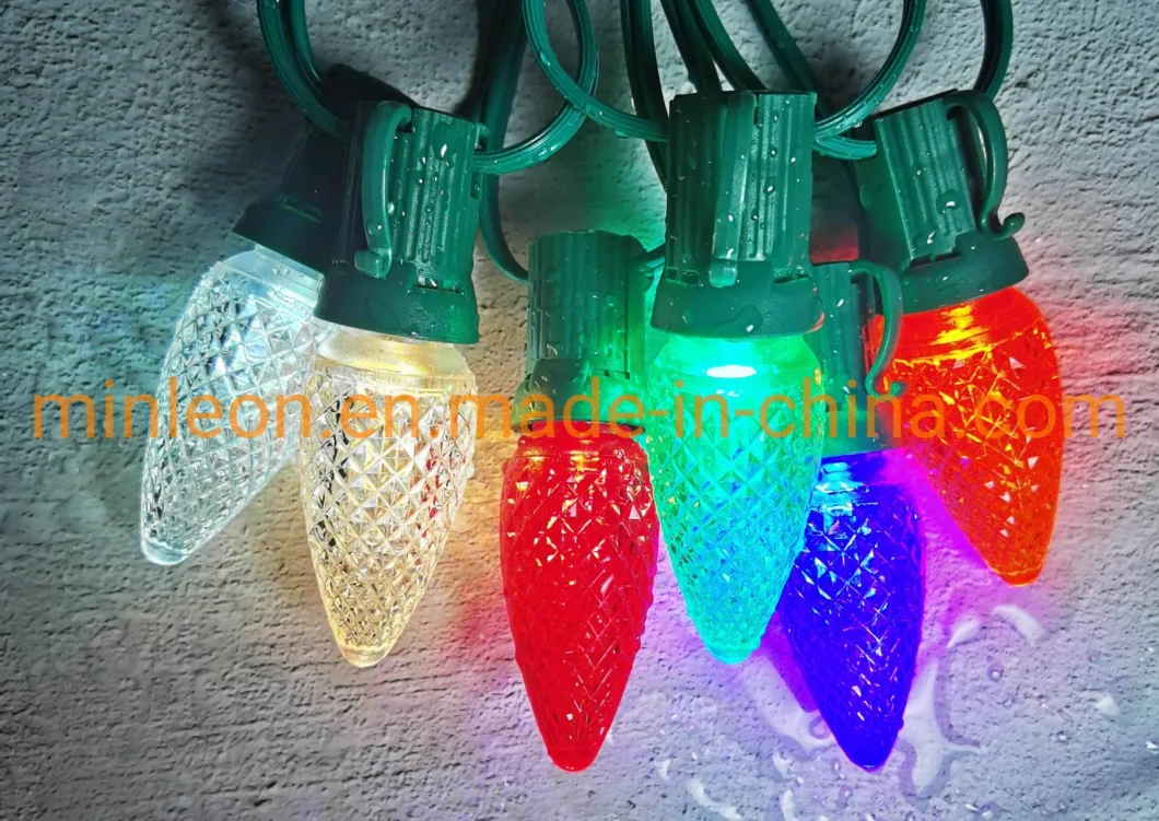 Christmas Decorative Strawberry C9 Faceted LED Light Bulb