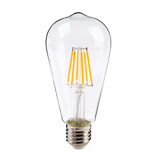St64 Edison LED-Glühbirnen, E27, bernsteinfarbenes Glas, 4 W, 2200 K/2400 K, Vintage-LED-Glühbirne