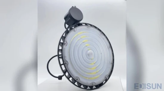 IP65 85–265 V 200 W 5000 K LED-Highbay-UFO-Licht mit Mikrowellensensor, Detektionsentfernung 8–10 m